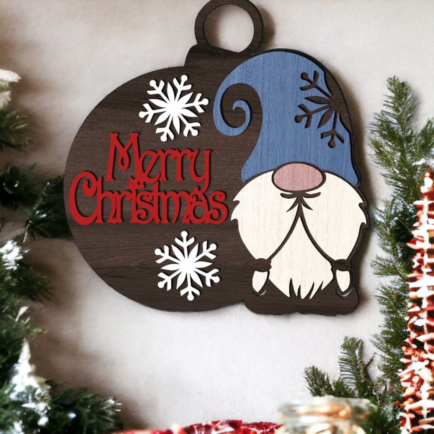 Christmas Wood Round Signs