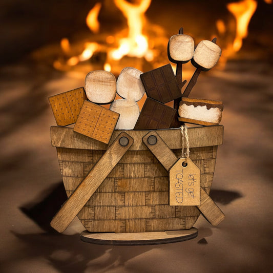 Interchangeable “Let’s Get Toasted” Theme Decor for Weaved Basket