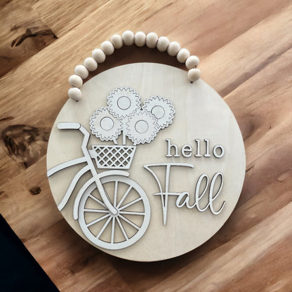 Hello Fall Wood Round