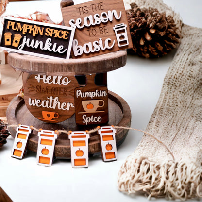 Latte Pumpkin Spice Love Tier Tray Set