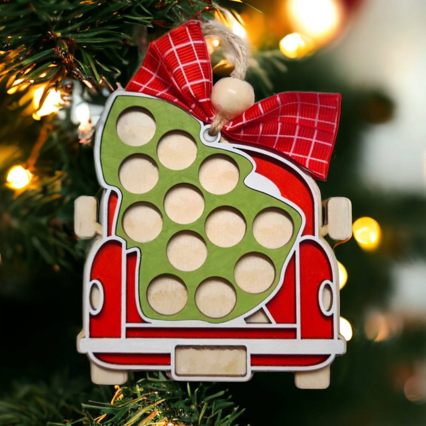 Personalized Truck and Tree Ornament