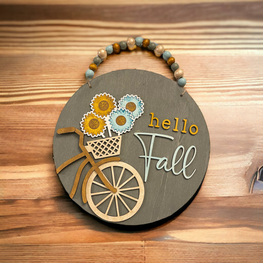 Hello Fall Wood Round