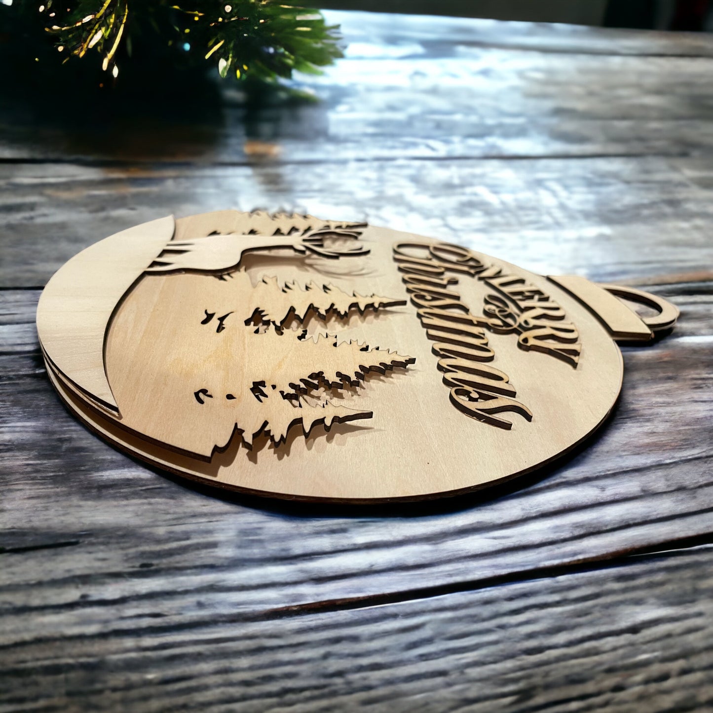 Woodland Merry Christmas Ornament Round