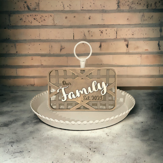 Family Name Tier Tray Decor