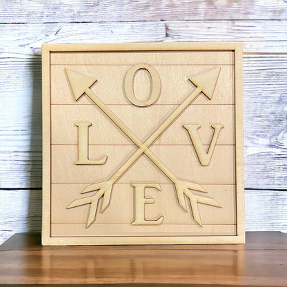 Love Arrow Tier Tray Sign