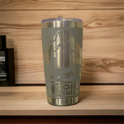 Gone Fishing 20 oz Tumbler