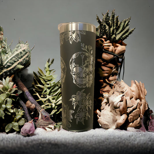 Skull and Roses Tumbler