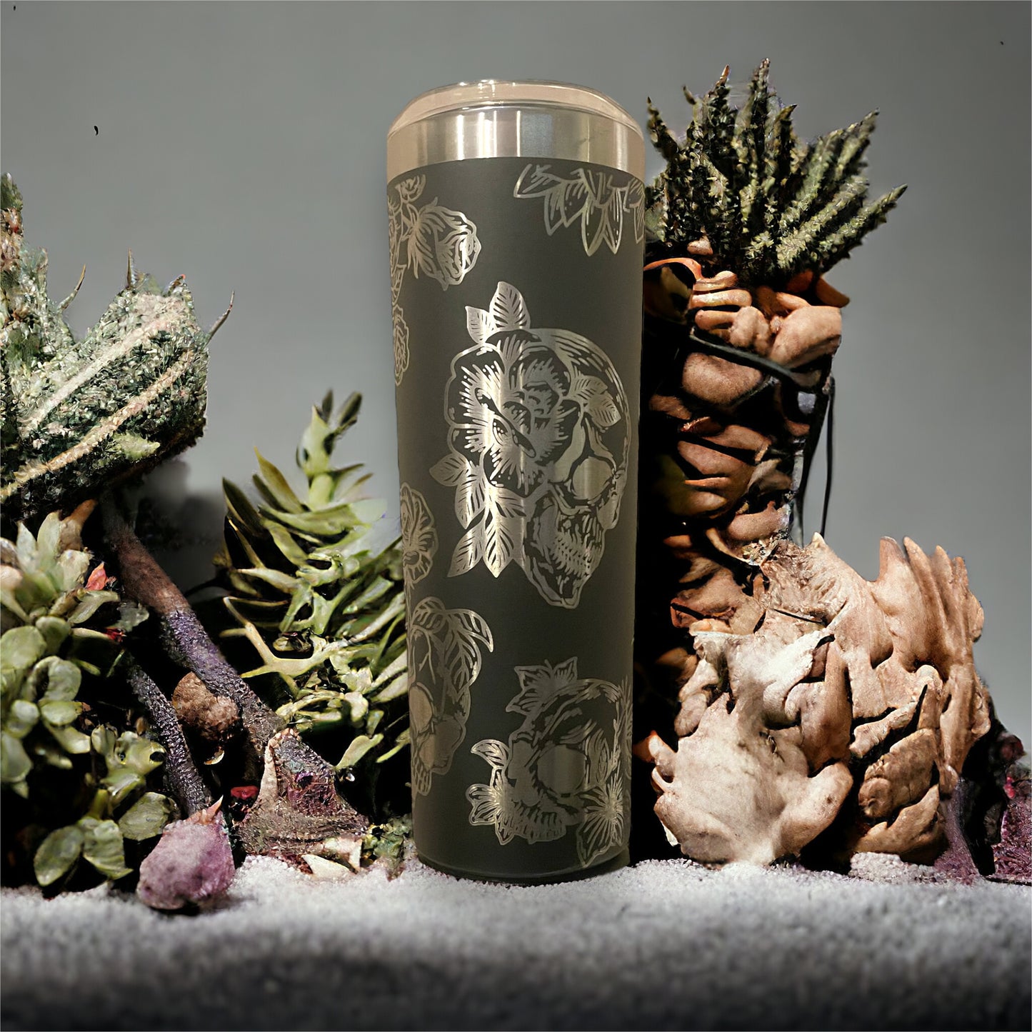 Skull and Roses Tumbler