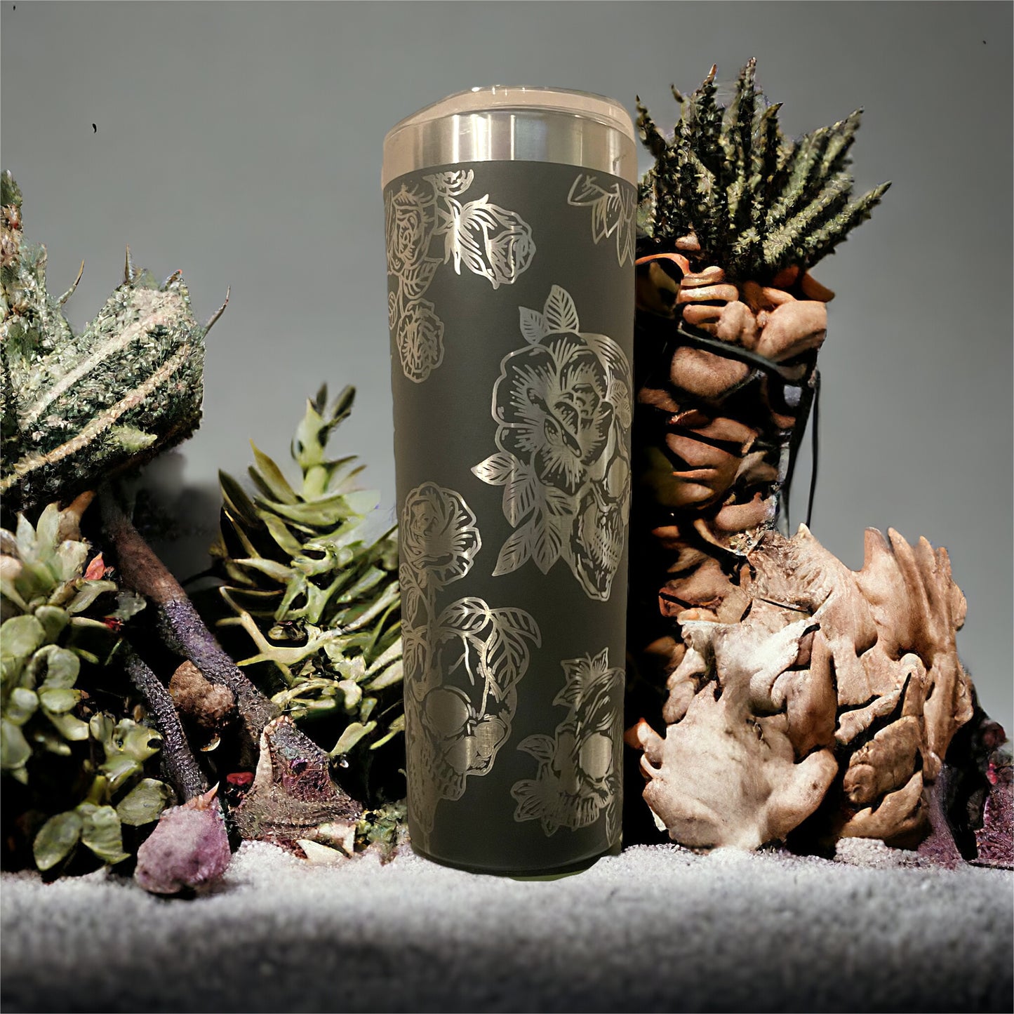 Skull and Roses Tumbler