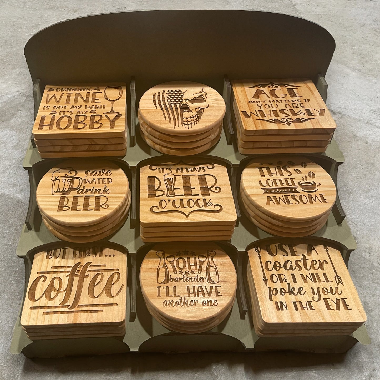Wood Coaster Sets