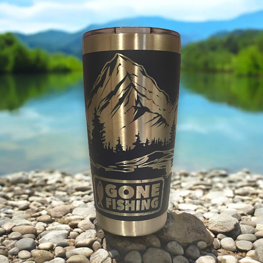 Gone Fishing 20 oz Tumbler