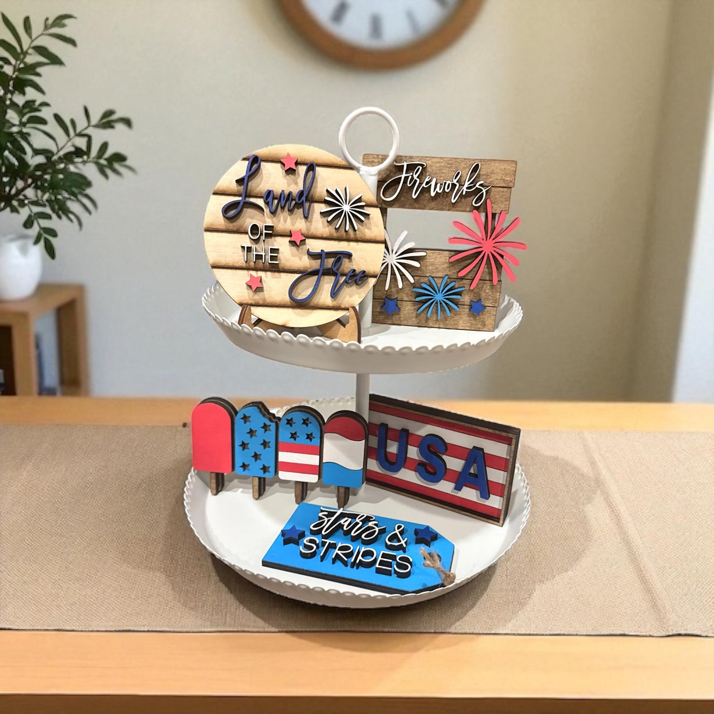 Land of the Free Tier Tray Set