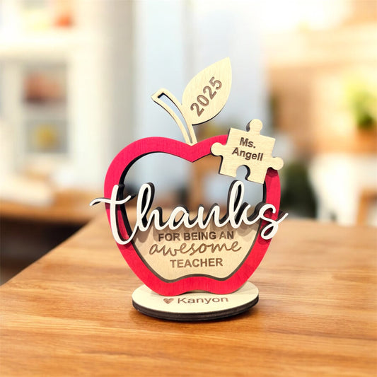 Apple shaped thank you