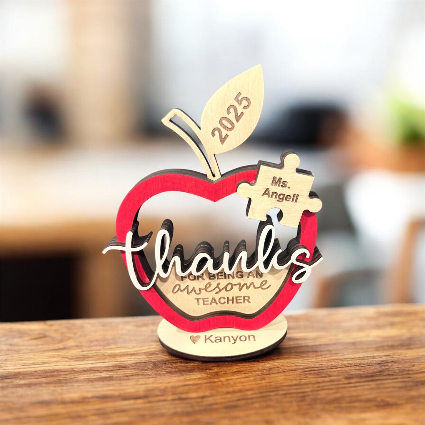 Apple shaped thank you